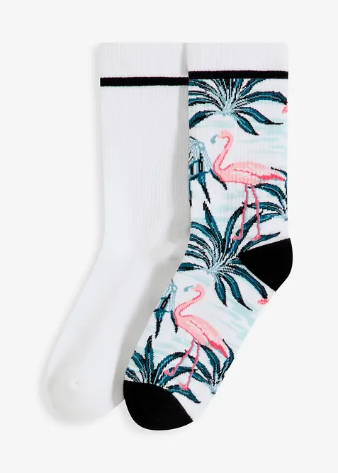 Calzini da tennis con cotone biologico e spugna alla suola (pacco da 2 paia), bonprix