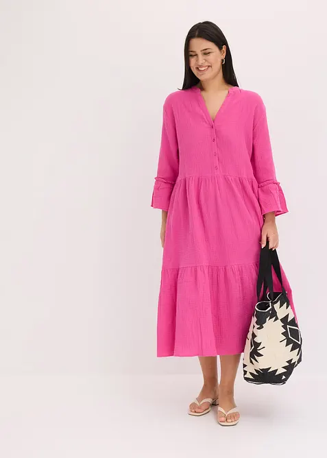 Abito midi in mussola morbida, bonprix