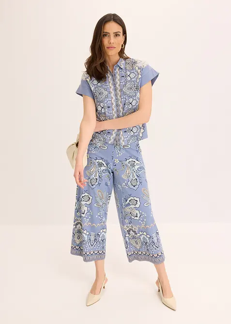 Pantaloni in jersey con fantasia paisley, bonprix