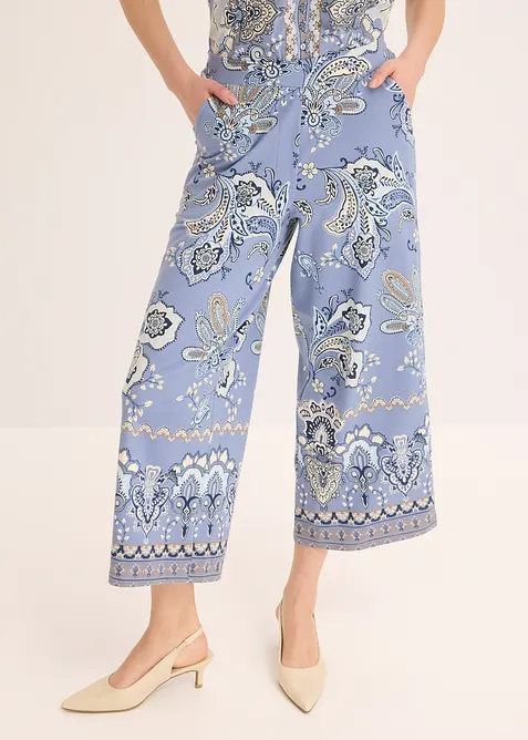Pantaloni in jersey con fantasia paisley, bonprix