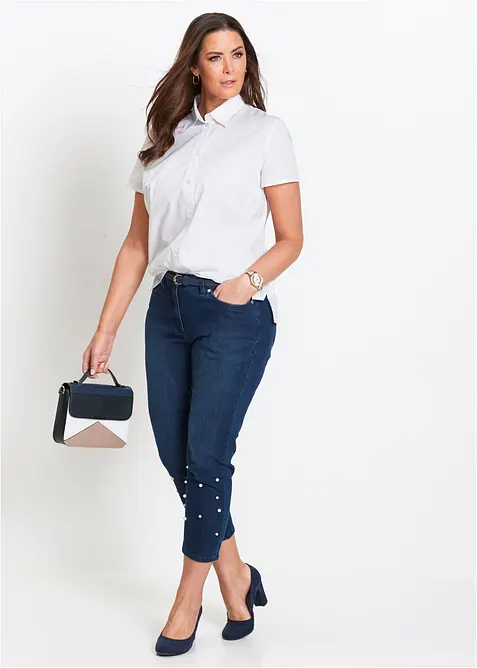 Camicetta a maniche corte in popeline, bonprix