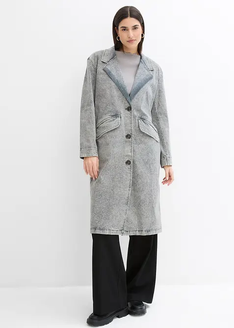 Trench lungo in twill, bonprix
