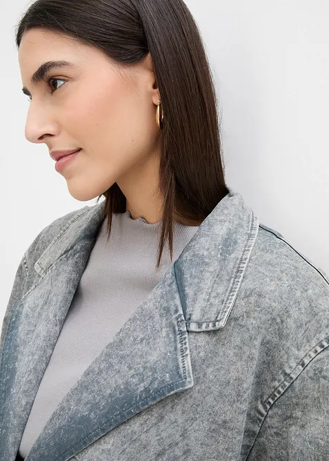 Trench lungo in twill, bonprix