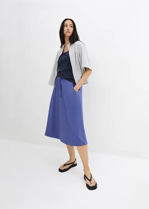 Gonna in jersey di misto cotone, bonprix