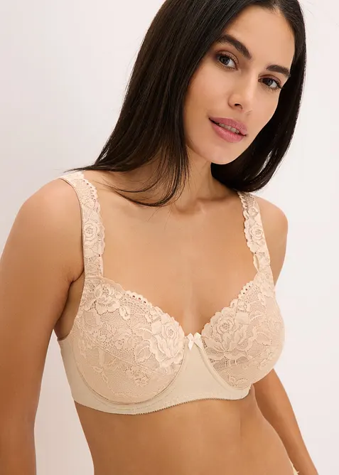 Reggiseno con ferretto e pizzo delicato (pacco da 2), bonprix
