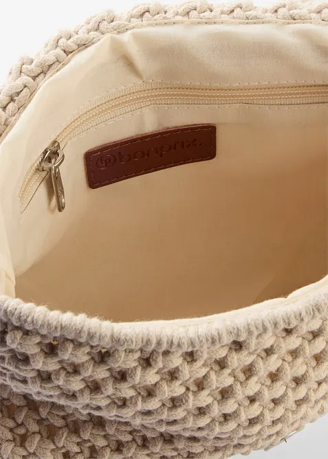 Borsa a tracolla in macram&egrave;, bonprix