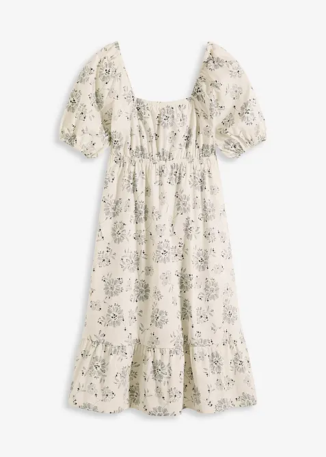 Abito midi con maniche a sbuffo, bonprix