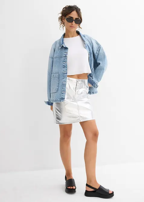 Maglia cropped a costine, bonprix