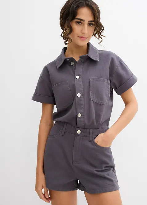 Tuta corta in puro cotone, bonprix