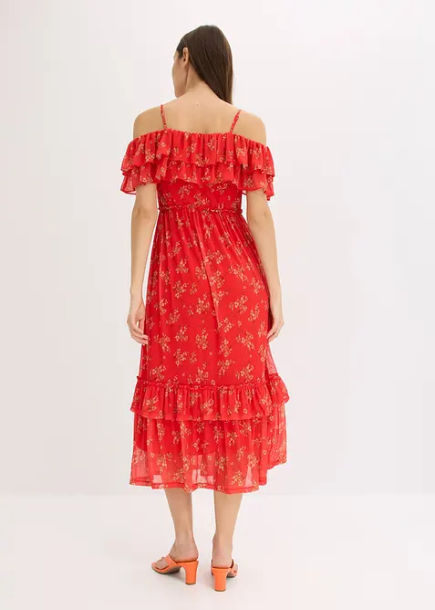 Abito di jersey e mesh, bonprix