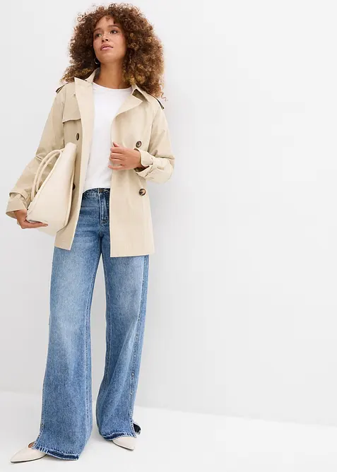 Jeans straight, vita media, bonprix