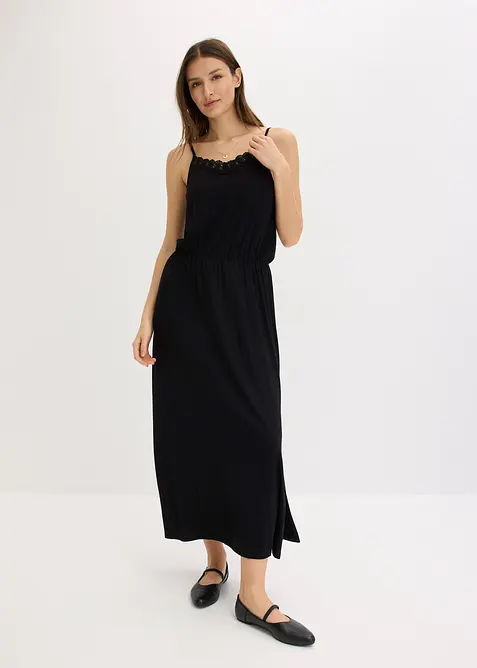 Abito di jersey con pizzo, bonprix