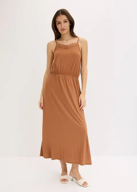 Abito di jersey con pizzo, bonprix