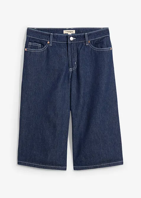 Bermuda in jeans, vita media, bonprix