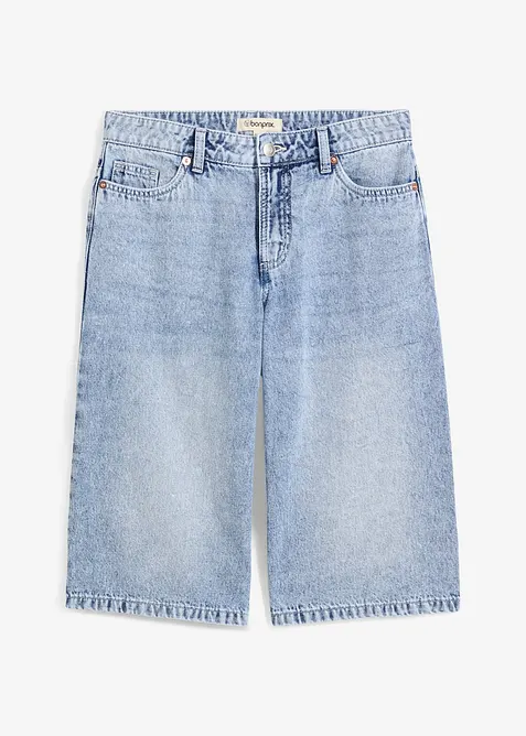 Bermuda in jeans, vita media, bonprix