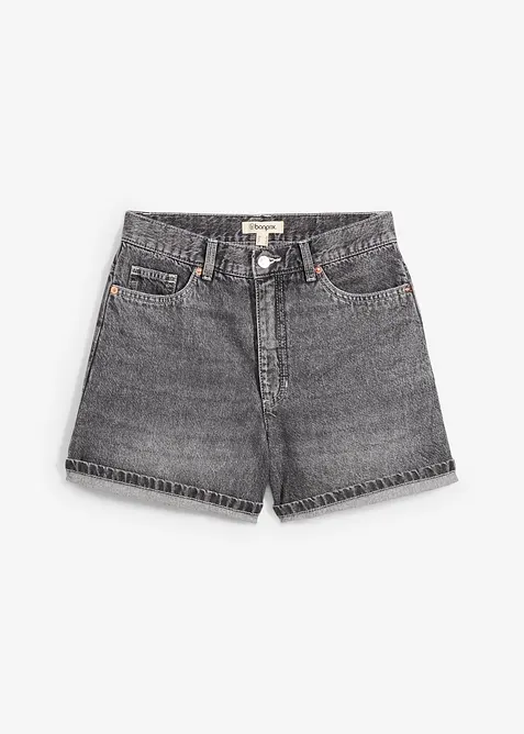 Shorts di jeans, vita alta, bonprix