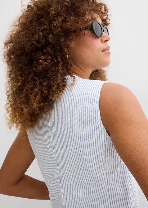 Gilet in jeans a righe, bonprix