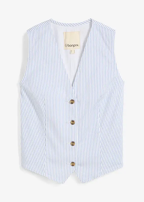 Gilet in jeans a righe, bonprix