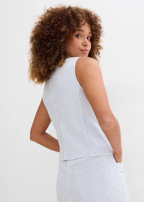 Gilet in jeans a righe, bonprix