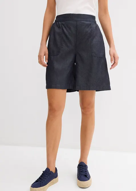 Shorts elasticizzati in vita in fresco misto lino, bonprix
