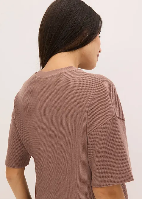 Tuta da casa oversize in jersey alveolare con pantaloncini, bonprix