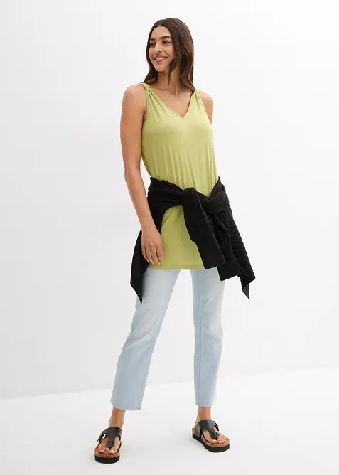 Top lungo in misto lino e viscosa, bonprix