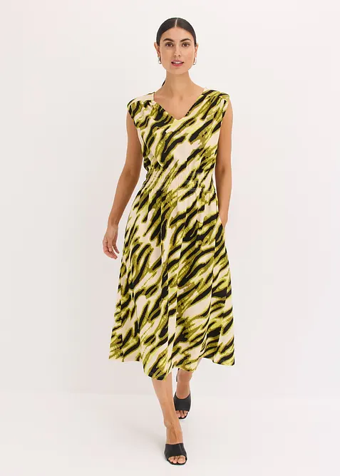 Abito di jersey con lavorazione smock, bonprix