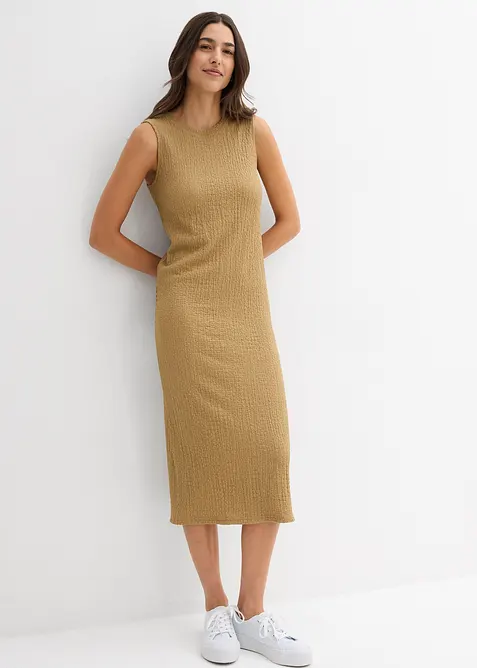 Abito in jersey di crêpe stropicciato, bonprix