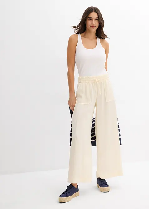 Pantaloni culotte in misto lyocell fluente, bonprix