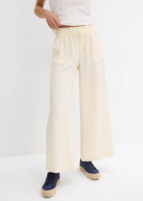 Pantaloni culotte in misto lyocell fluente, bonprix