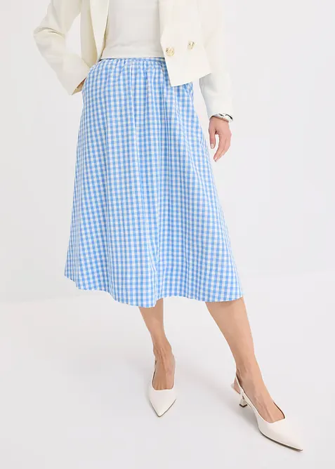 Gonna midi in puro cotone, bonprix