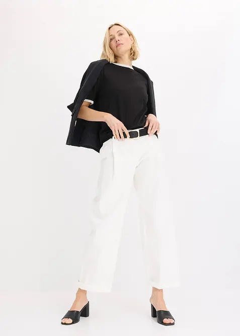 Maglia con bordo in pizzo, bonprix