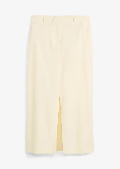 Gonna midi in misto lino fresco, bonprix