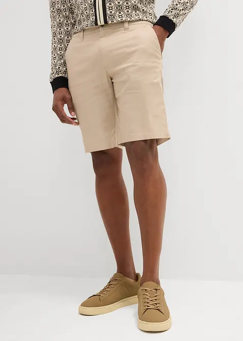 Bermuda chino con lino, regular fit, bonprix