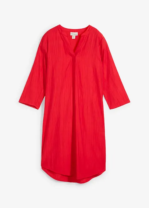 Abito tunica in misto viscosa con effetto operato, bonprix