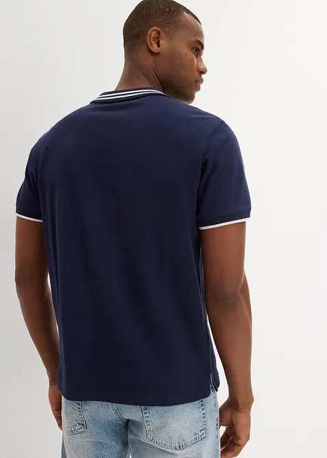 Polo in piquet con scollo a V, bonprix