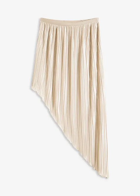 Gonna plissettata in satin lucido, bonprix