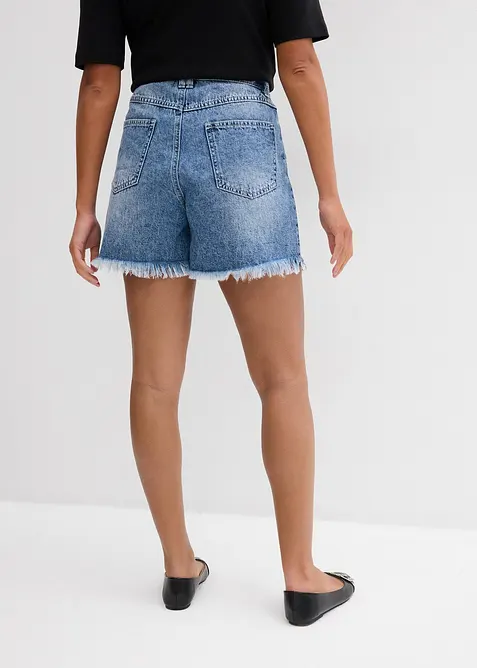 Shorts di jeans, vita alta, bonprix