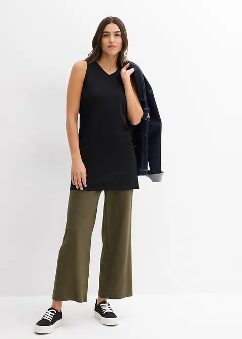 Top lungo in puro cotone biologico (pacco da 2), bonprix