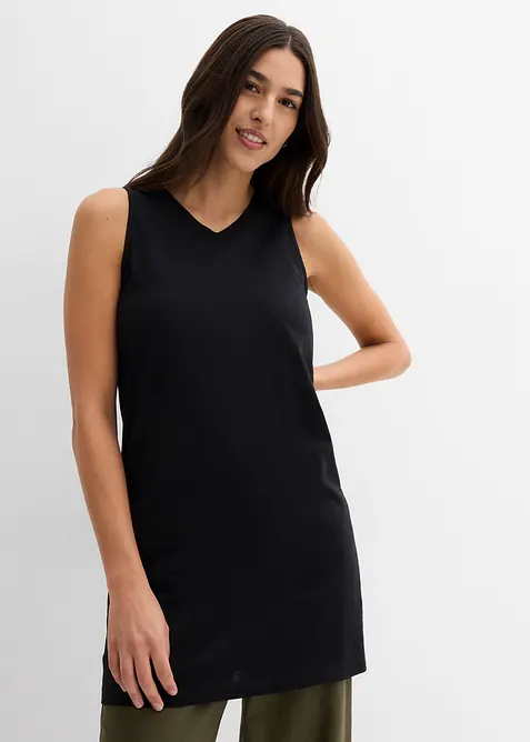 Top lungo in puro cotone biologico (pacco da 2), bonprix