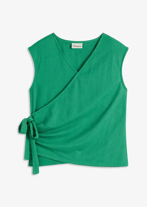 Maglia in jersey crêpe con effetto a portafoglio, bonprix