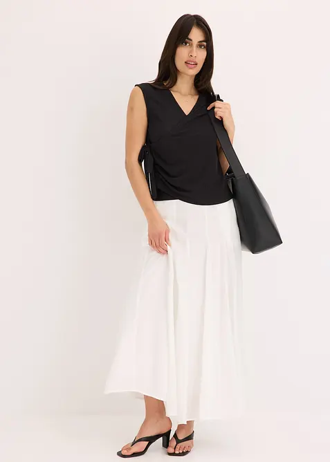 Maglia in jersey cr&ecirc;pe con effetto a portafoglio, bonprix