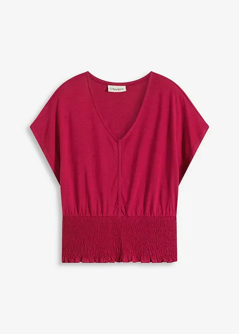 Maglia con fondo smock, bonprix