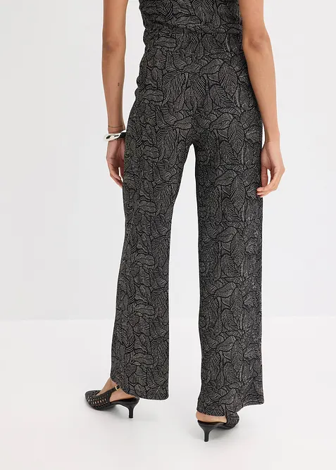 Pantaloni in jersey cr&ecirc;pe strutturato, bonprix