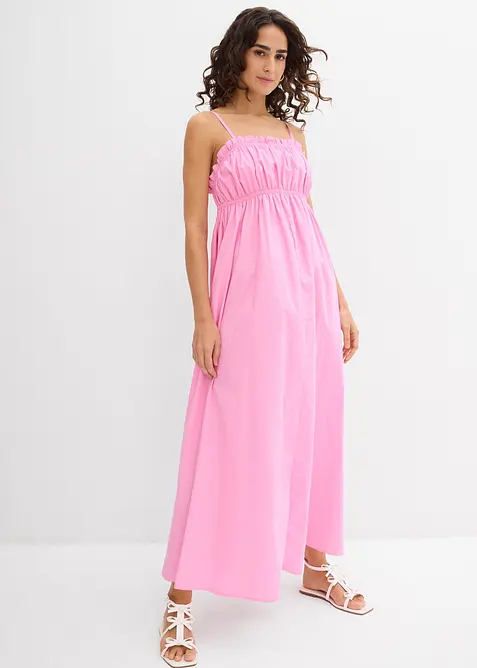 Abito lungo con spalline in puro cotone biologico, bonprix