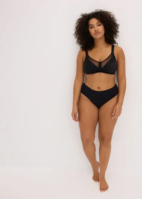 Reggiseno contenitivo senza ferretto con cotone confortevole, bonprix