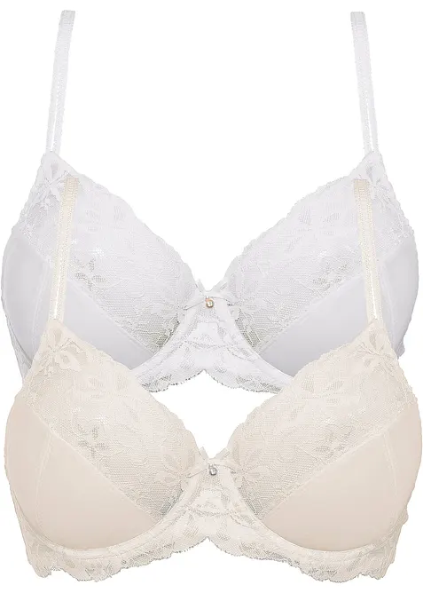 Reggiseno con pizzo raffinato (pacco da 2), bonprix