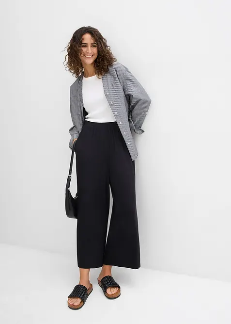 Pantaloni culotte in viscosa fluente, bonprix