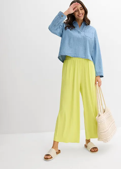 Pantaloni culotte in viscosa fluente, bonprix