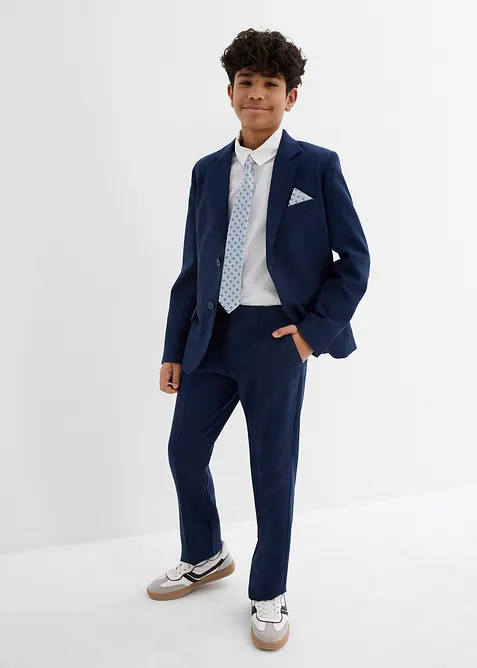 Completo (4 pezzi) giacca, pantaloni, camicia, cravatta, bonprix